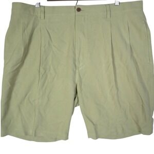 Tommy Bahama Relax Mens 40 (Fits 38)Silk Pleated Shorts Sage 100% Silk 9 Inseam